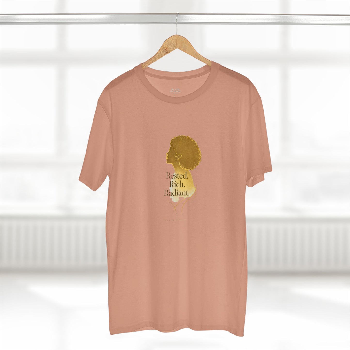 Rested Rich Radiant™ – Soft Power Luxury Women’s Streetwear Tee | Elevated Feminine Energy Apparel