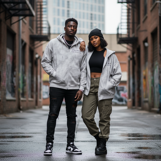 LYFE RULEZ Dirty Washed Zip-Up Fleece Hoodie