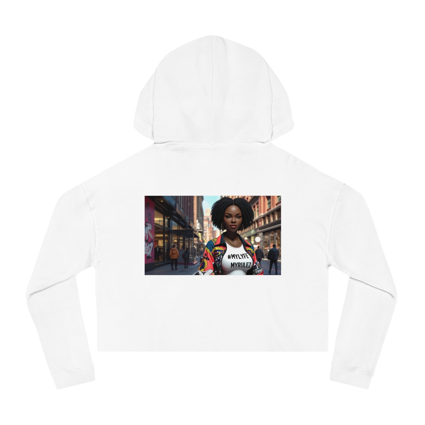 Urban Street Art Women's Cropped Hoodie by My Lyfe My Rulez