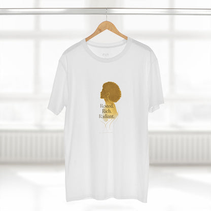 Rested Rich Radiant™ – Soft Power Luxury Women’s Streetwear Tee | Elevated Feminine Energy Apparel