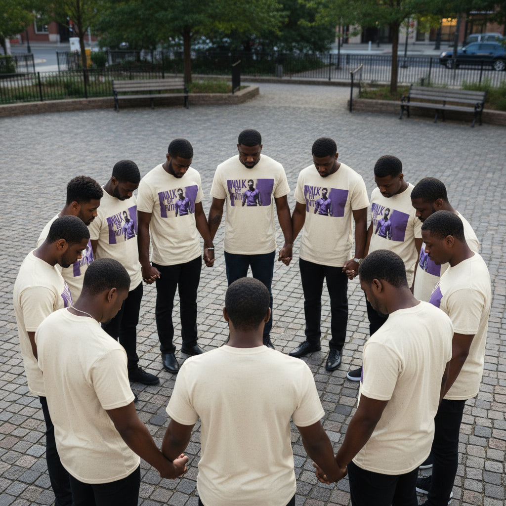 My Lyfe My Rulez Men's Heavy Cotton Tee - Walk by Faith, Motivational Tee, Inspirational Shirt, Gift for Believers, Casual Faith T-Shirt