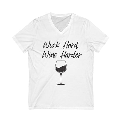 My Lyfe My Rulez Work Hard Wine Harder Women's V-Neck Tee