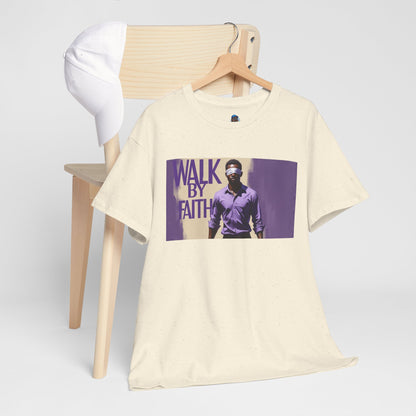 My Lyfe My Rulez Men's Heavy Cotton Tee - Walk by Faith, Motivational Tee, Inspirational Shirt, Gift for Believers, Casual Faith T-Shirt