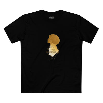 Soft Strong Secured™ – Modern Feminine Authority Tee | Luxury Empowerment Streetwear for Women