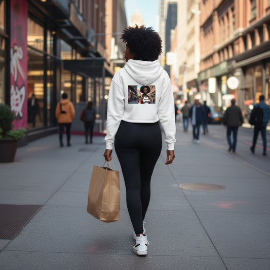 Urban Street Art Women's Cropped Hoodie by My Lyfe My Rulez