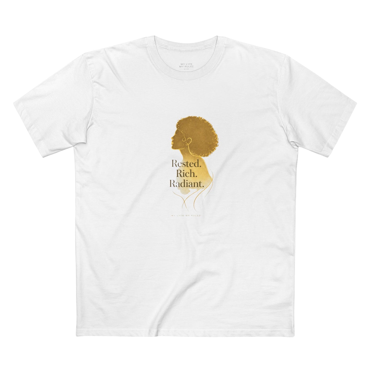 Rested Rich Radiant™ – Soft Power Luxury Women’s Streetwear Tee | Elevated Feminine Energy Apparel