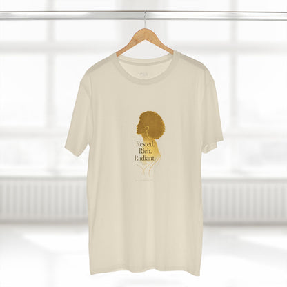 Rested Rich Radiant™ – Soft Power Luxury Women’s Streetwear Tee | Elevated Feminine Energy Apparel