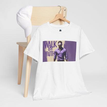 My Lyfe My Rulez Men's Heavy Cotton Tee - Walk by Faith, Motivational Tee, Inspirational Shirt, Gift for Believers, Casual Faith T-Shirt