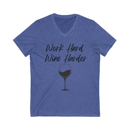 My Lyfe My Rulez Work Hard Wine Harder Women's V-Neck Tee