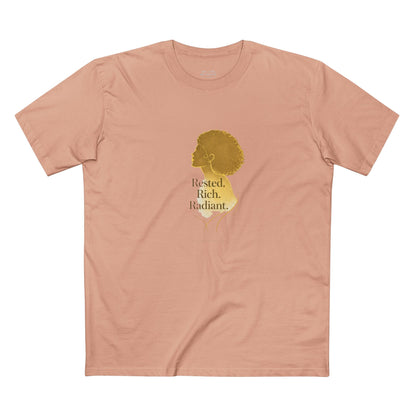 Rested Rich Radiant™ – Soft Power Luxury Women’s Streetwear Tee | Elevated Feminine Energy Apparel