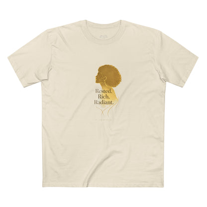 Rested Rich Radiant™ – Soft Power Luxury Women’s Streetwear Tee | Elevated Feminine Energy Apparel
