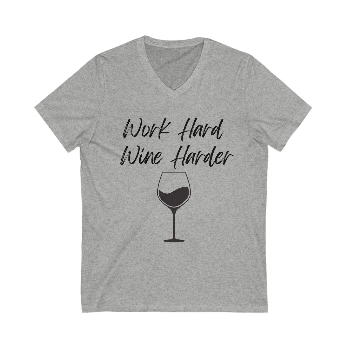 My Lyfe My Rulez Work Hard Wine Harder Women's V-Neck Tee