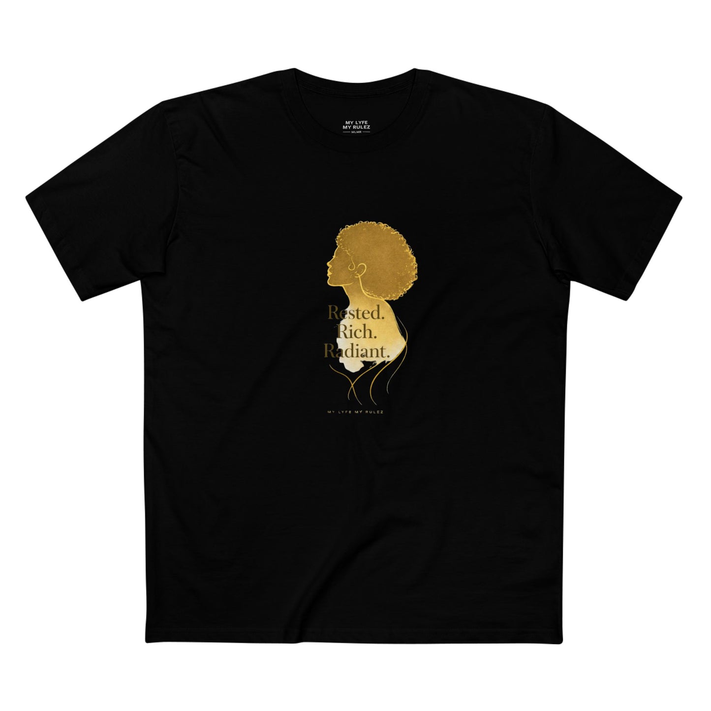 Rested Rich Radiant™ – Soft Power Luxury Women’s Streetwear Tee | Elevated Feminine Energy Apparel