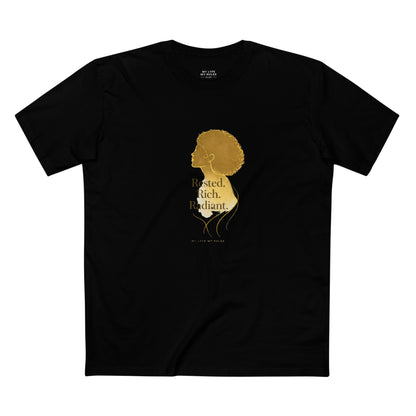 Rested Rich Radiant™ – Soft Power Luxury Women’s Streetwear Tee | Elevated Feminine Energy Apparel