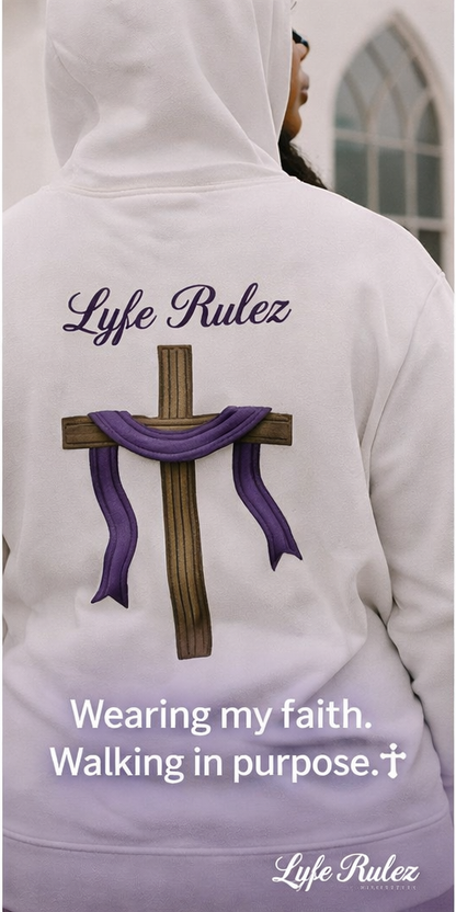 Lyfe Rulez "Walk By Faith” Hoodie – Christian Streetwear for Him & Her